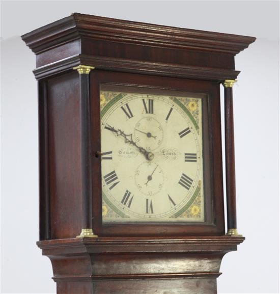 Cometti of Lewes. A George III mahogany cased thirty hour longcase clock, 6ft 7in.